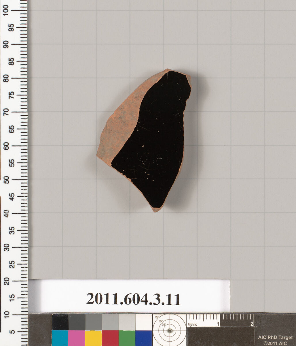 Terracotta fragment of a stamnos (jar)?, Terracotta, Greek, Attic