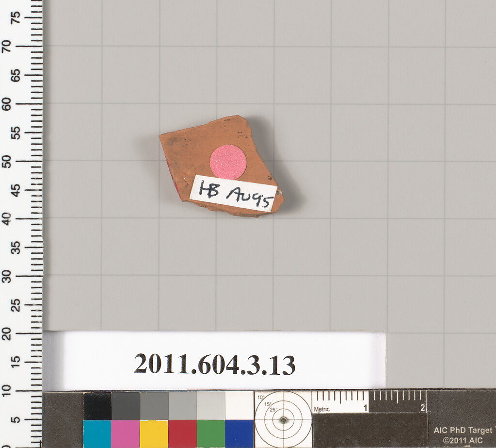 Terracotta fragment of a closed shape, Terracotta, Greek, Attic