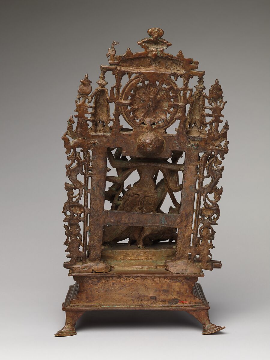 The Goddess Durga Slaying the Demon Buffalo Mahisha, Brass, India (Himachal Pradesh, probably Chamba Valley)