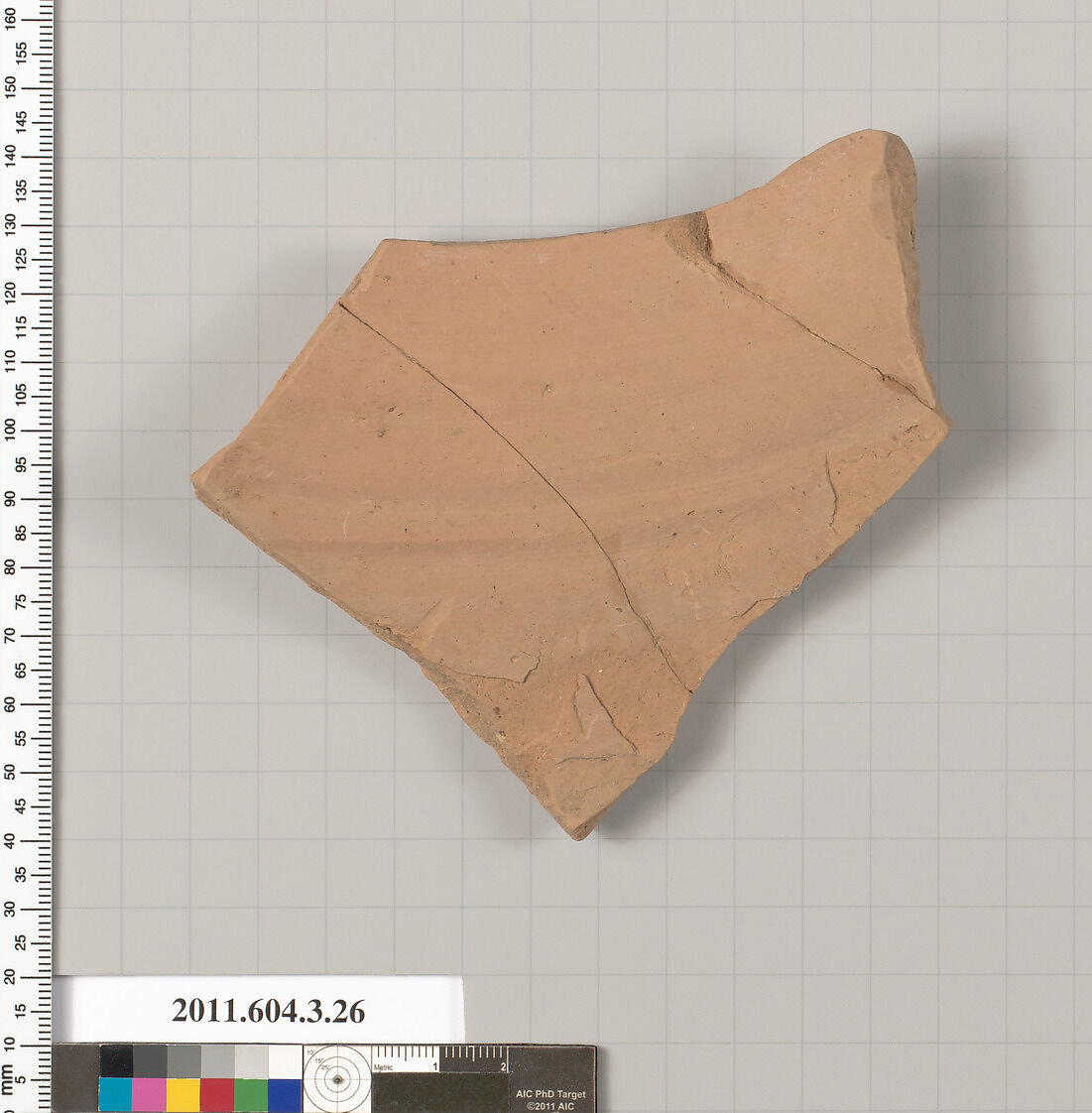 Terracotta fragment of an amphora (jar), Terracotta, Greek, Attic