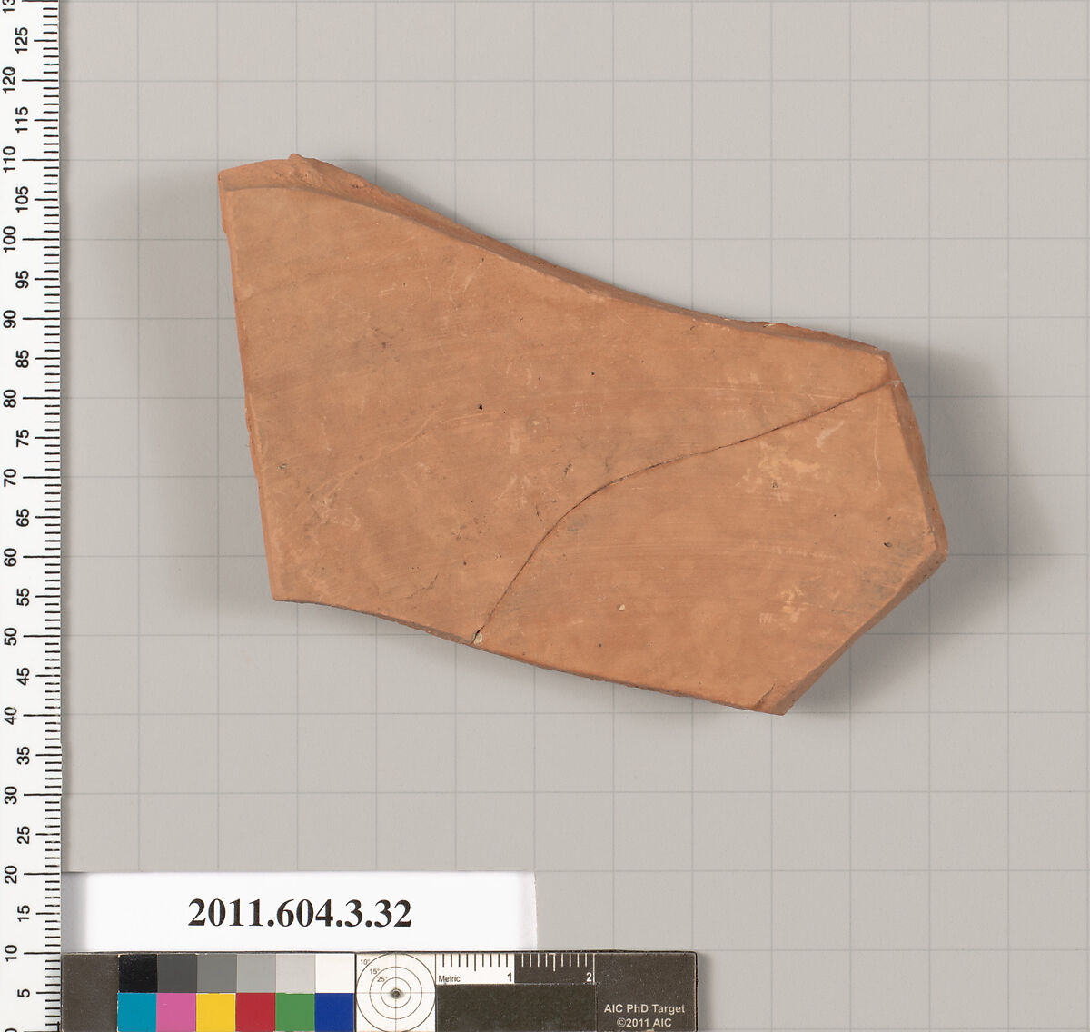 Terracotta fragment of an amphora (jar), Terracotta, Greek, Attic