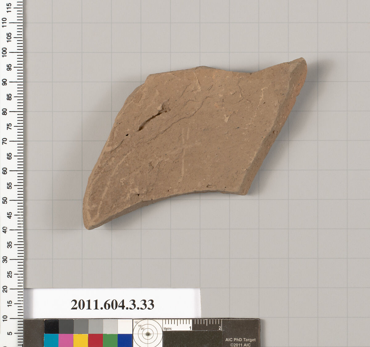 Terracotta fragment of an amphora (jar)?, Terracotta, Greek, Attic