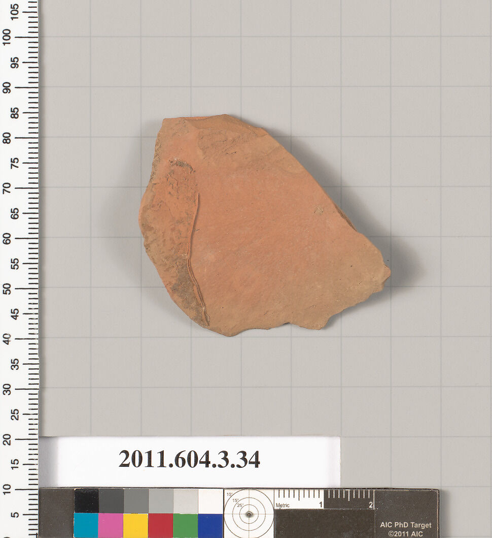Terracotta fragment of an amphora (jar)?, Terracotta, Greek, Attic