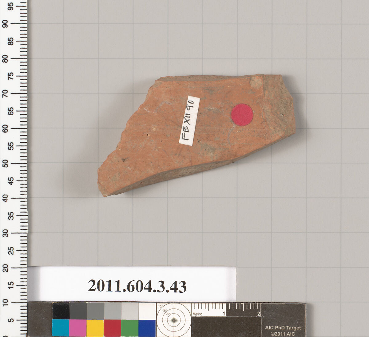 Terracotta fragment of an amphora (jar), Terracotta, Greek, Attic