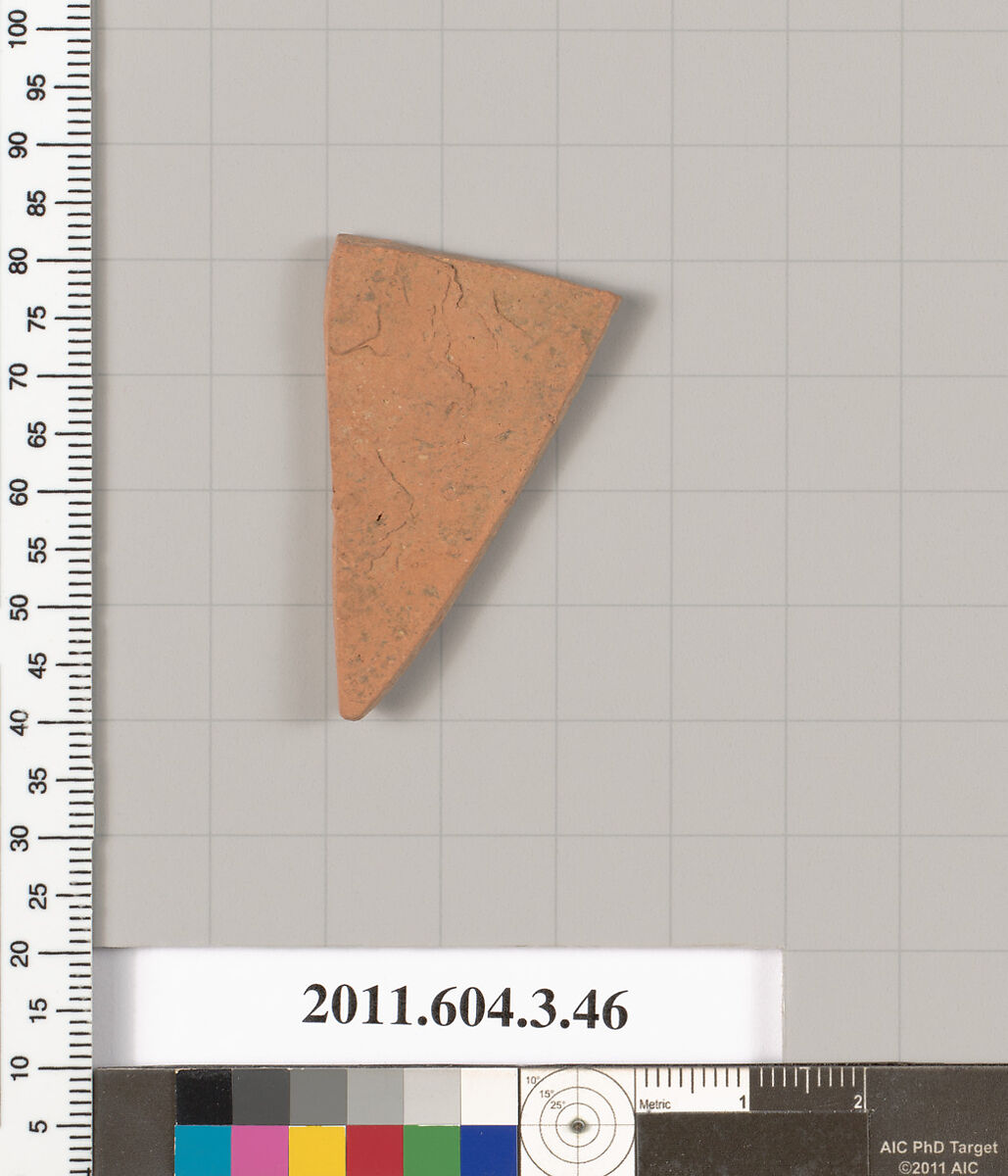 Terracotta fragment of an lekythos (oil flask)?, Terracotta, Greek, Attic