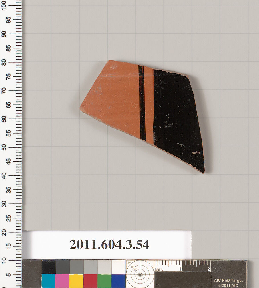 Terracotta fragment of an amphora (jar)?, Terracotta, Greek, Attic 