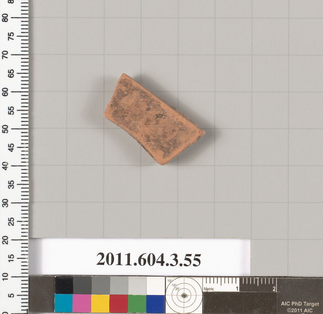 Terracotta fragment of an amphora (jar)?, Terracotta, Greek, Attic
