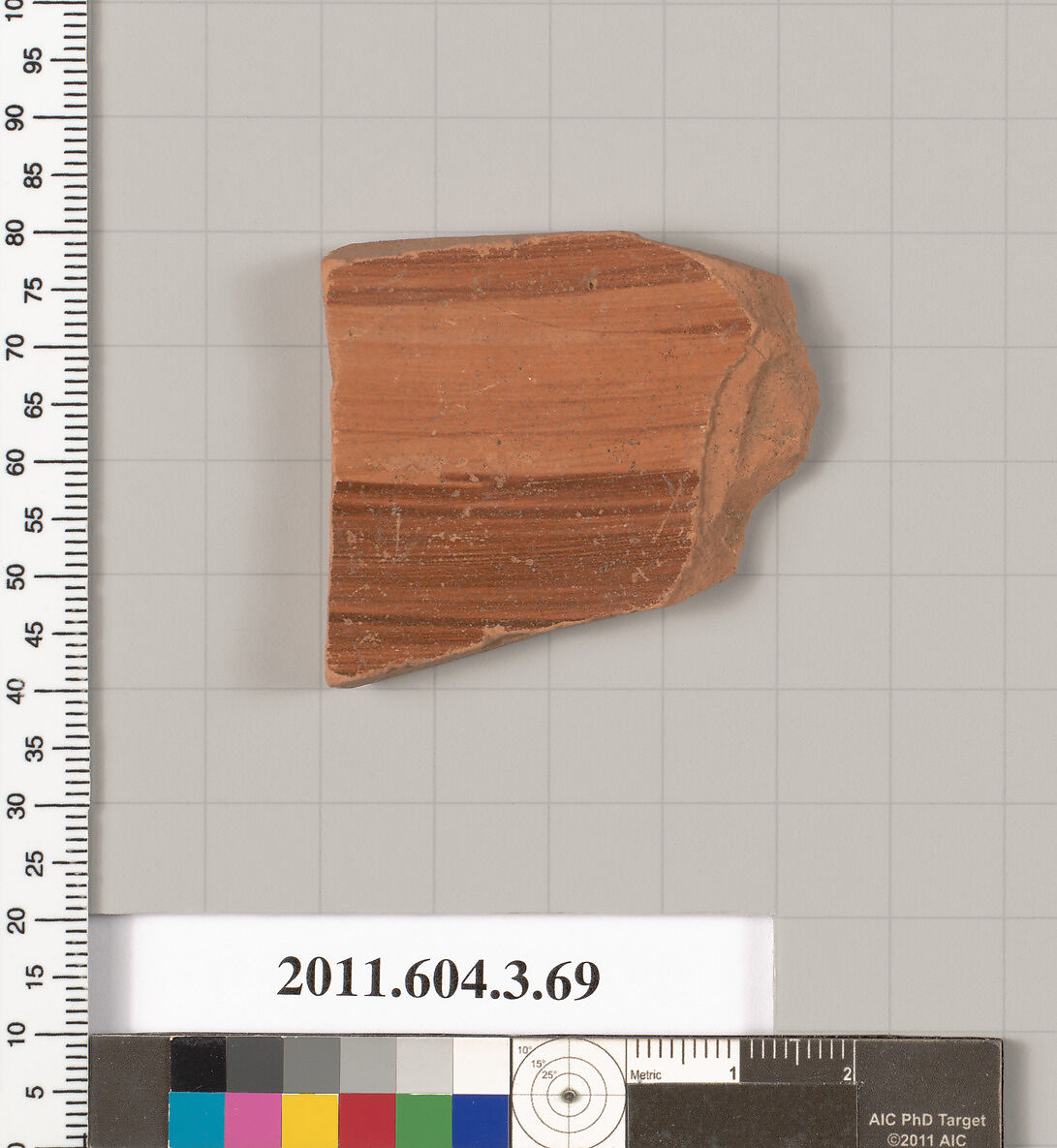 Terracotta fragment of an amphora (jar), Terracotta, Greek, Attic