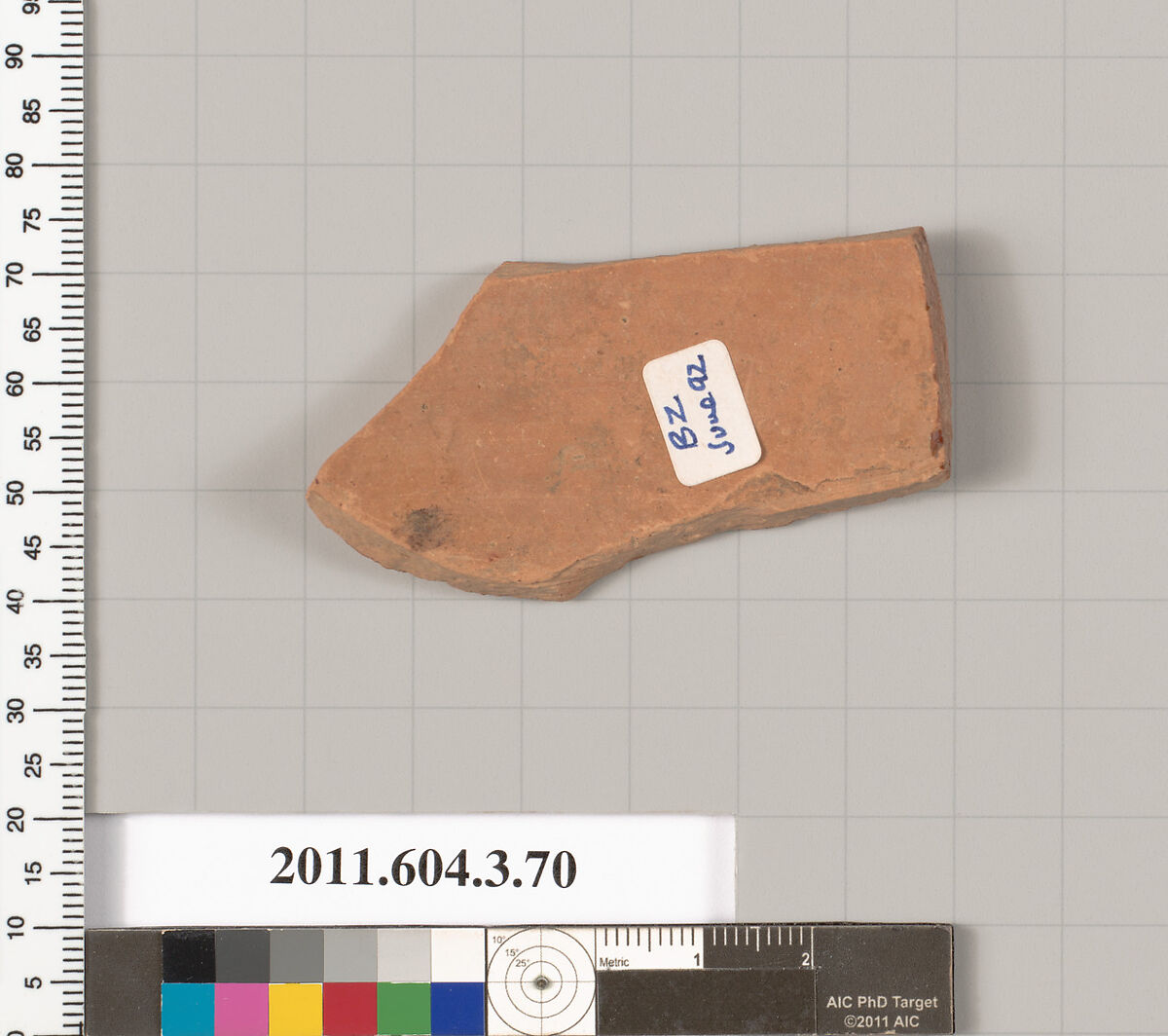 Terracotta fragment of an amphora (jar), Terracotta, Greek, Attic