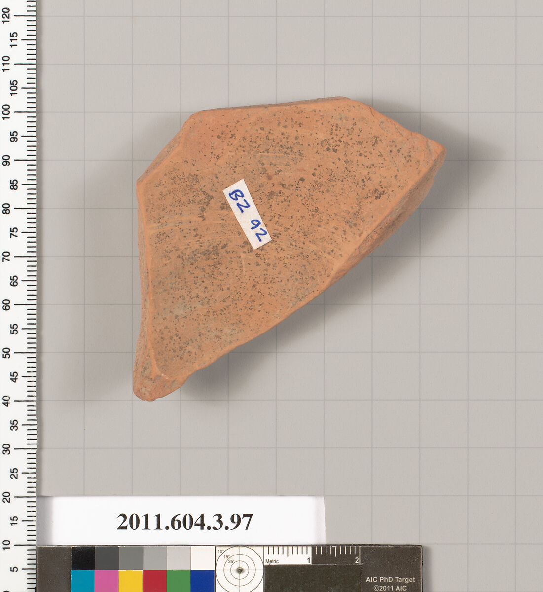 Terracotta fragment of an amphora (jar), Terracotta, Greek, Attic
