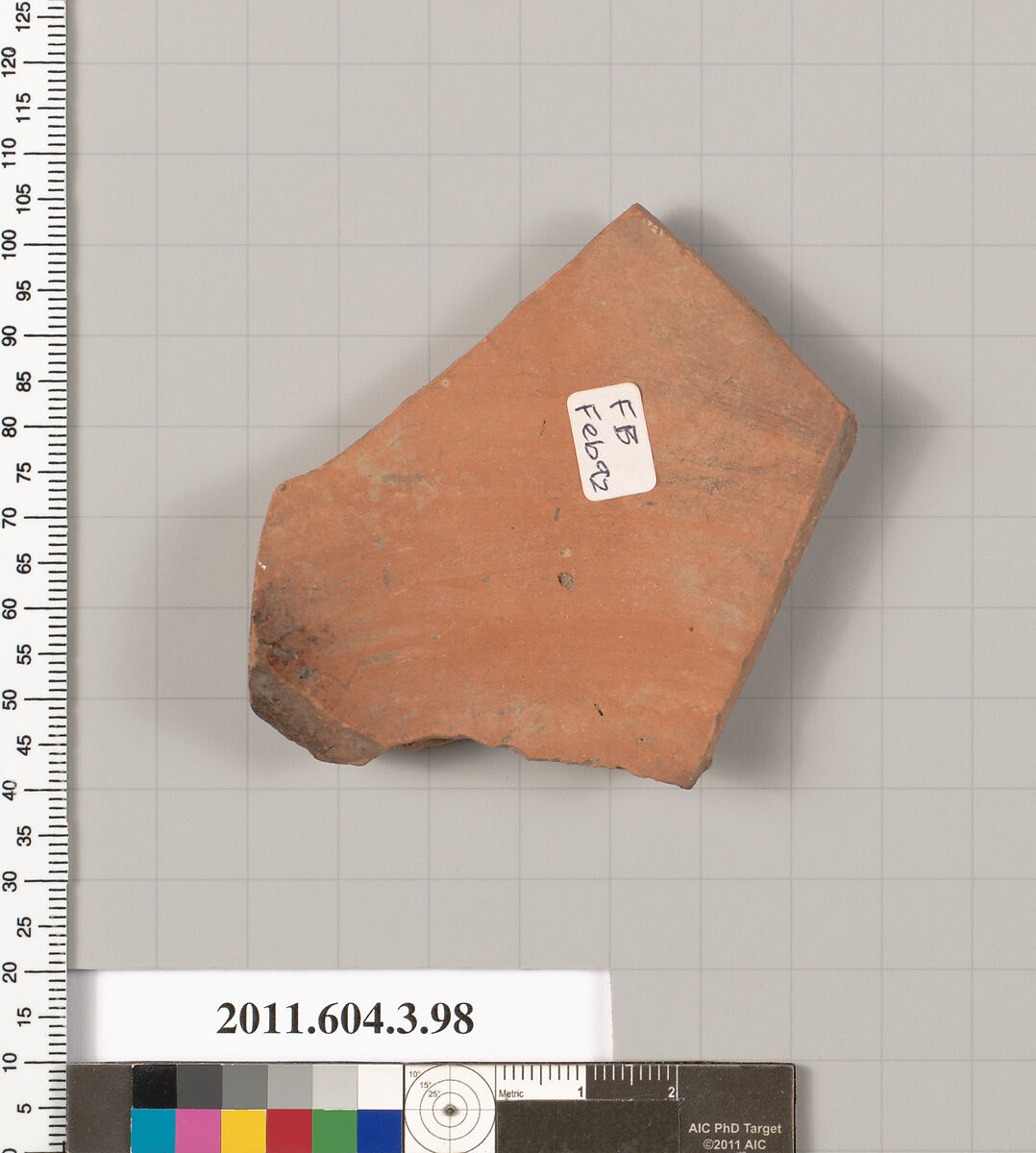 Terracotta fragment of an amphora (jar), Terracotta, Greek, Attic