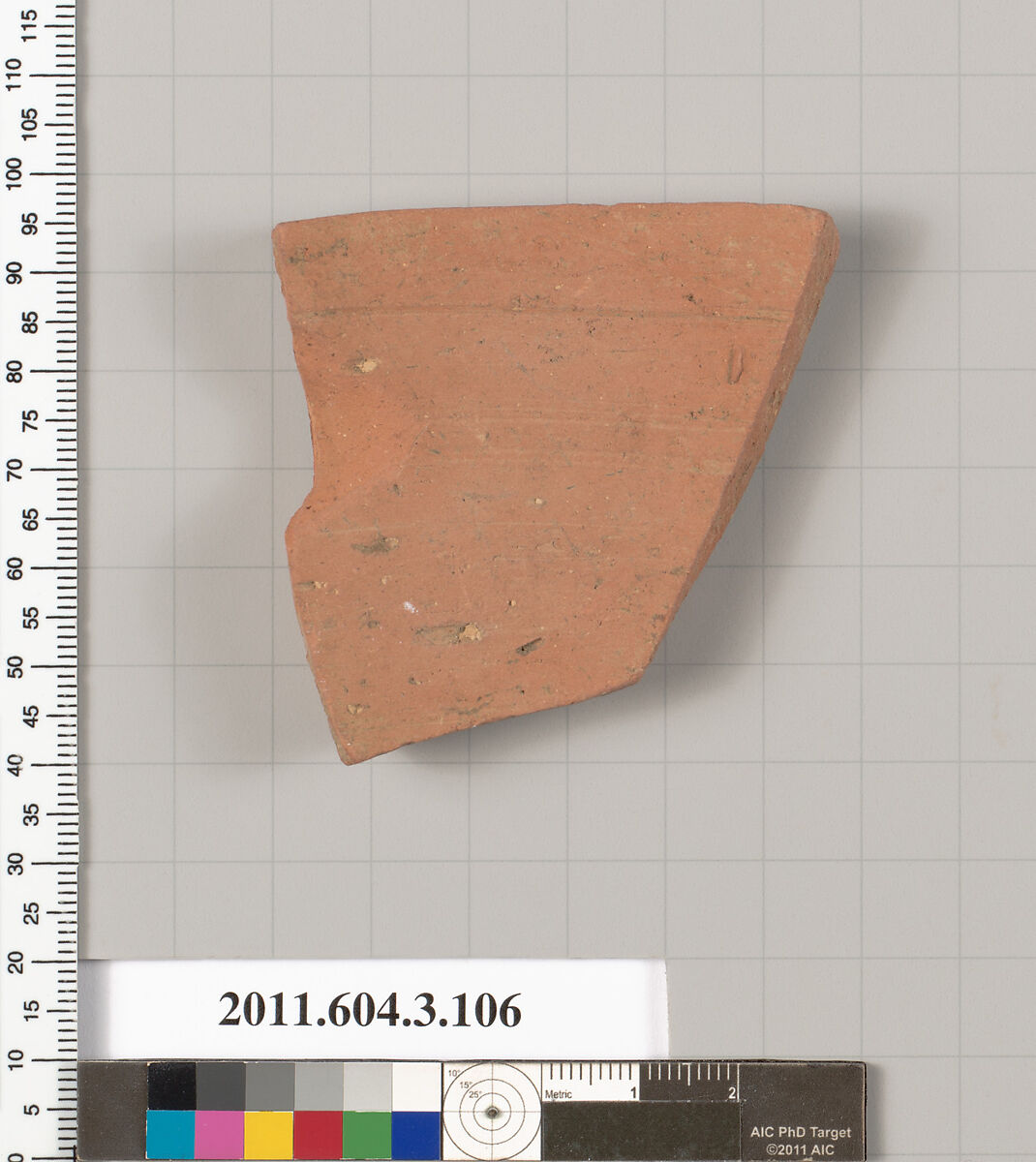 Terracotta fragment of an amphora (jar), Terracotta, Greek, Attic