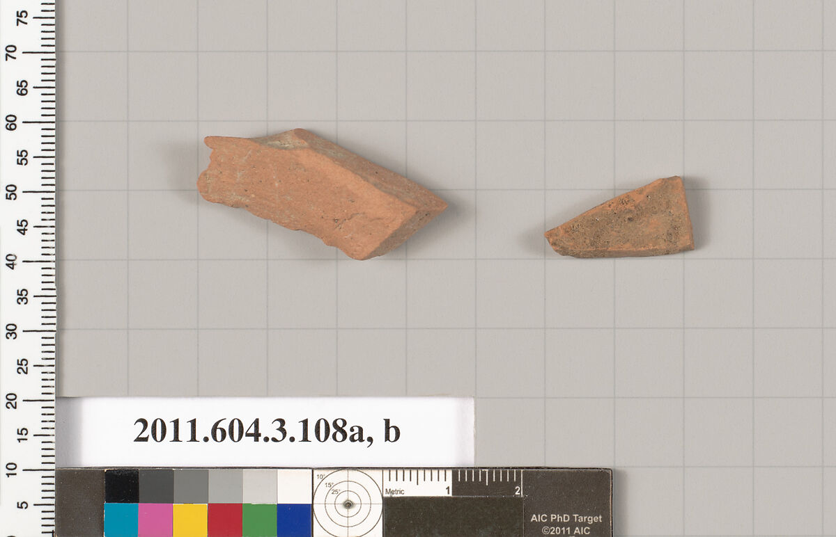 Terracotta fragments of amphorae (jars), Terracotta, Greek, Attic