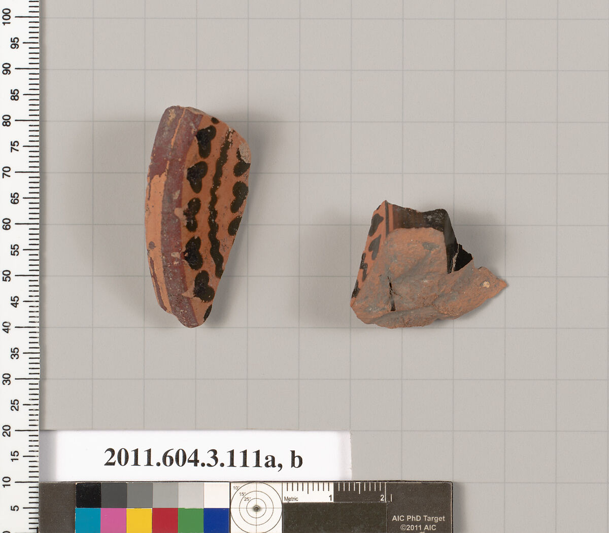 Terracotta fragments of amphorae (jars), Terracotta, Greek, Attic 