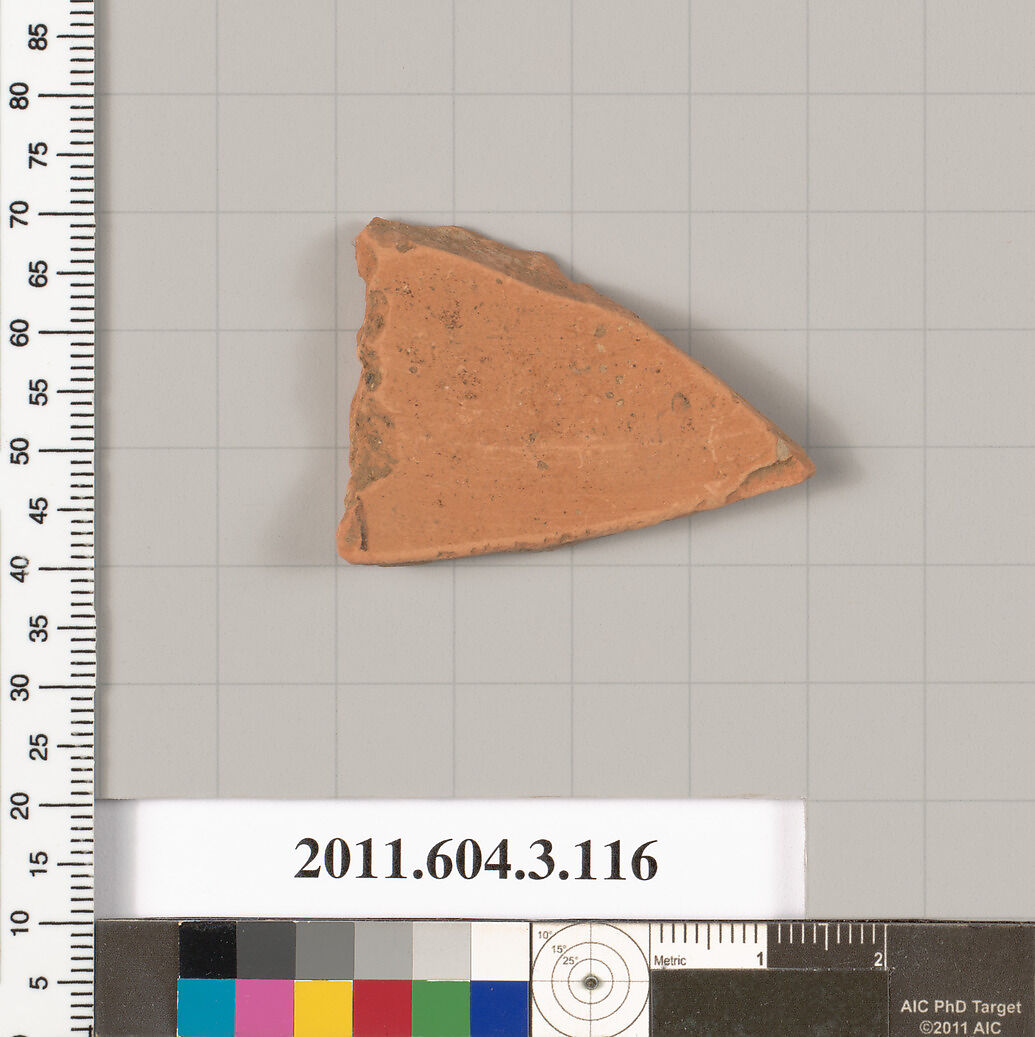 Terracotta fragment of an amphora (jar), Terracotta, Greek, Attic