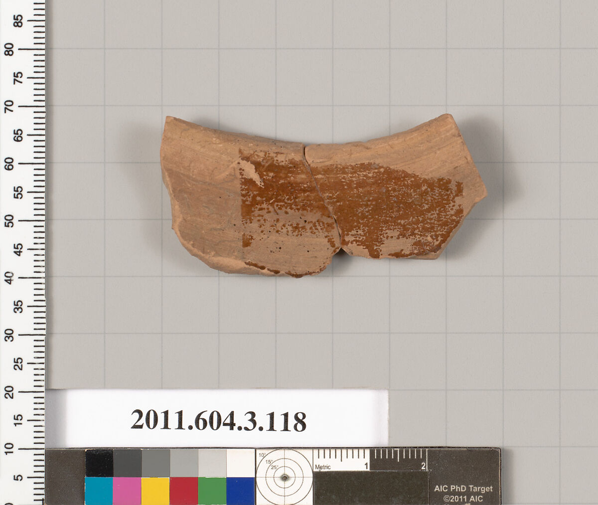 Terracotta fragment of an amphora (jar)?, Terracotta, Greek, Attic