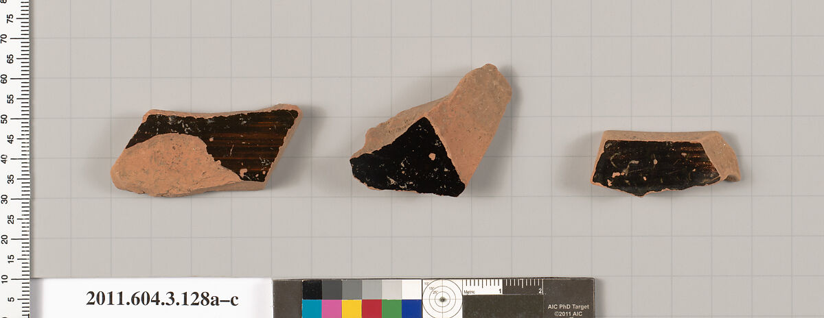 Terracotta fragments of amphorae (jars), Terracotta, Greek, Attic 