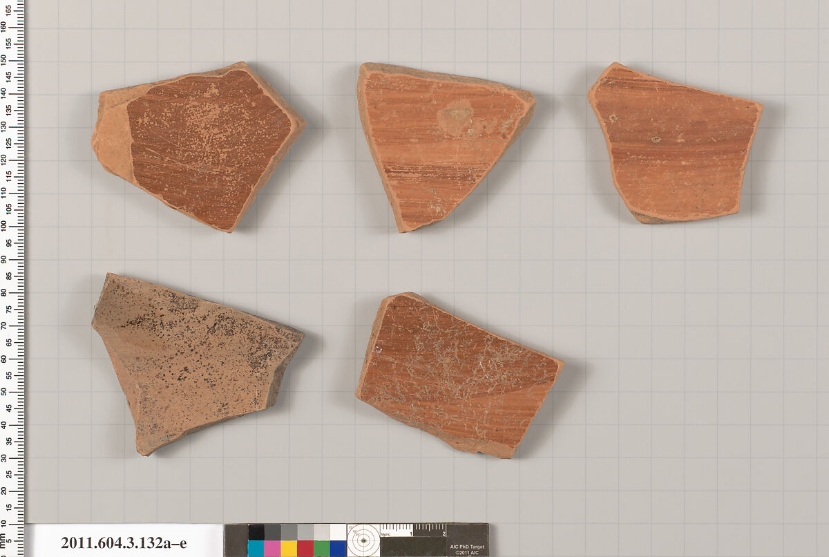 Terracotta fragments of amphorae (jars), Terracotta, Greek, Attic