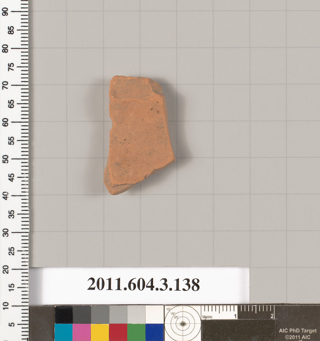 Terracotta fragment from a closed shape, Terracotta, Greek, Attic