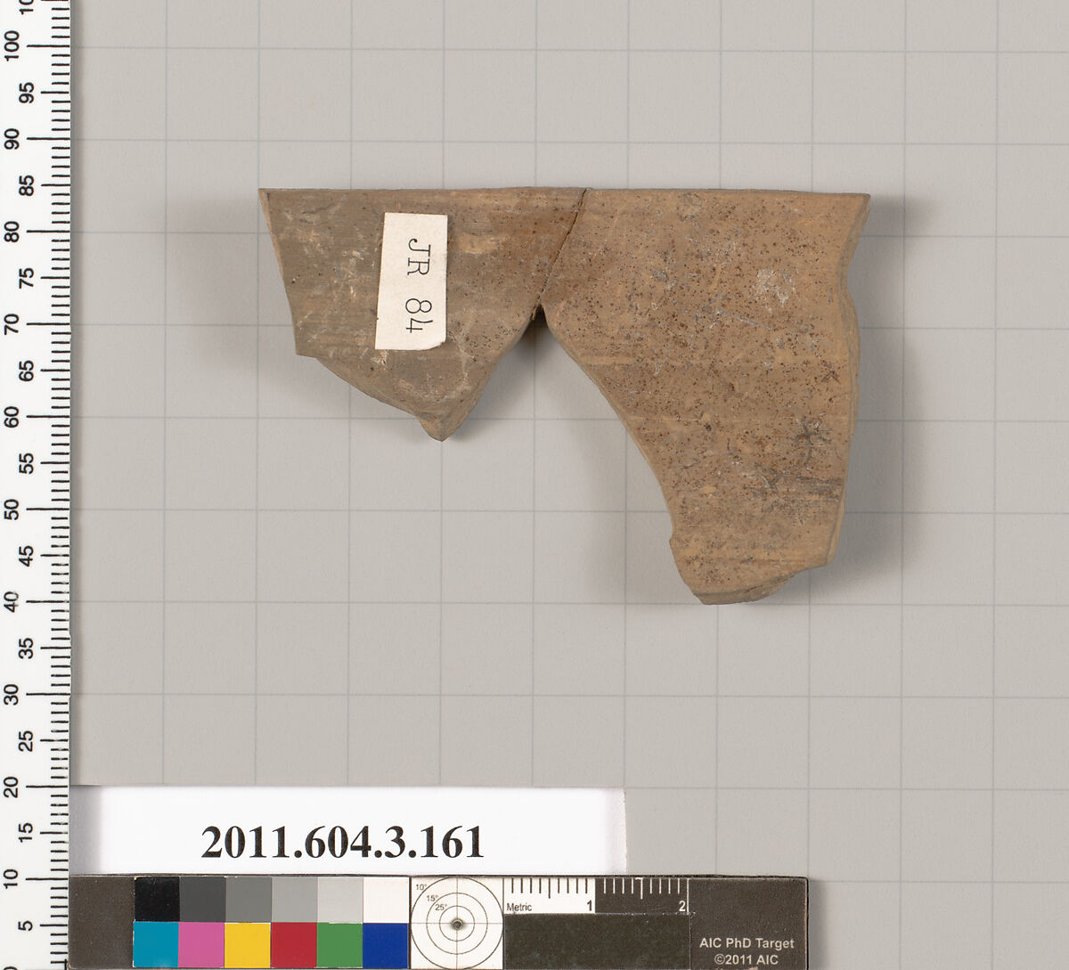 Terracotta fragment of an amphora (jar), Terracotta, Greek, Attic