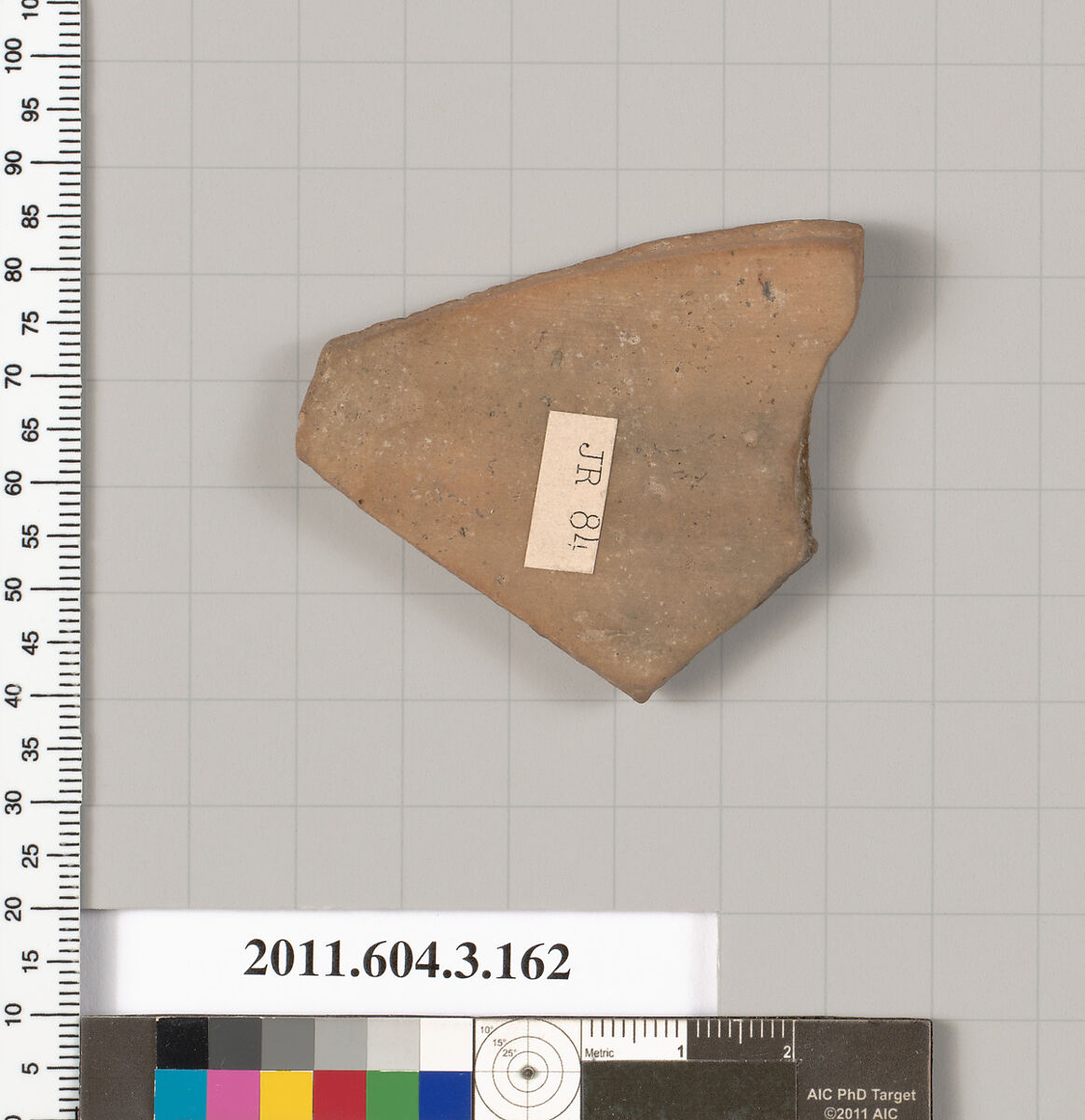 Terracotta fragment of an amphora (jar), Terracotta, Greek, Attic