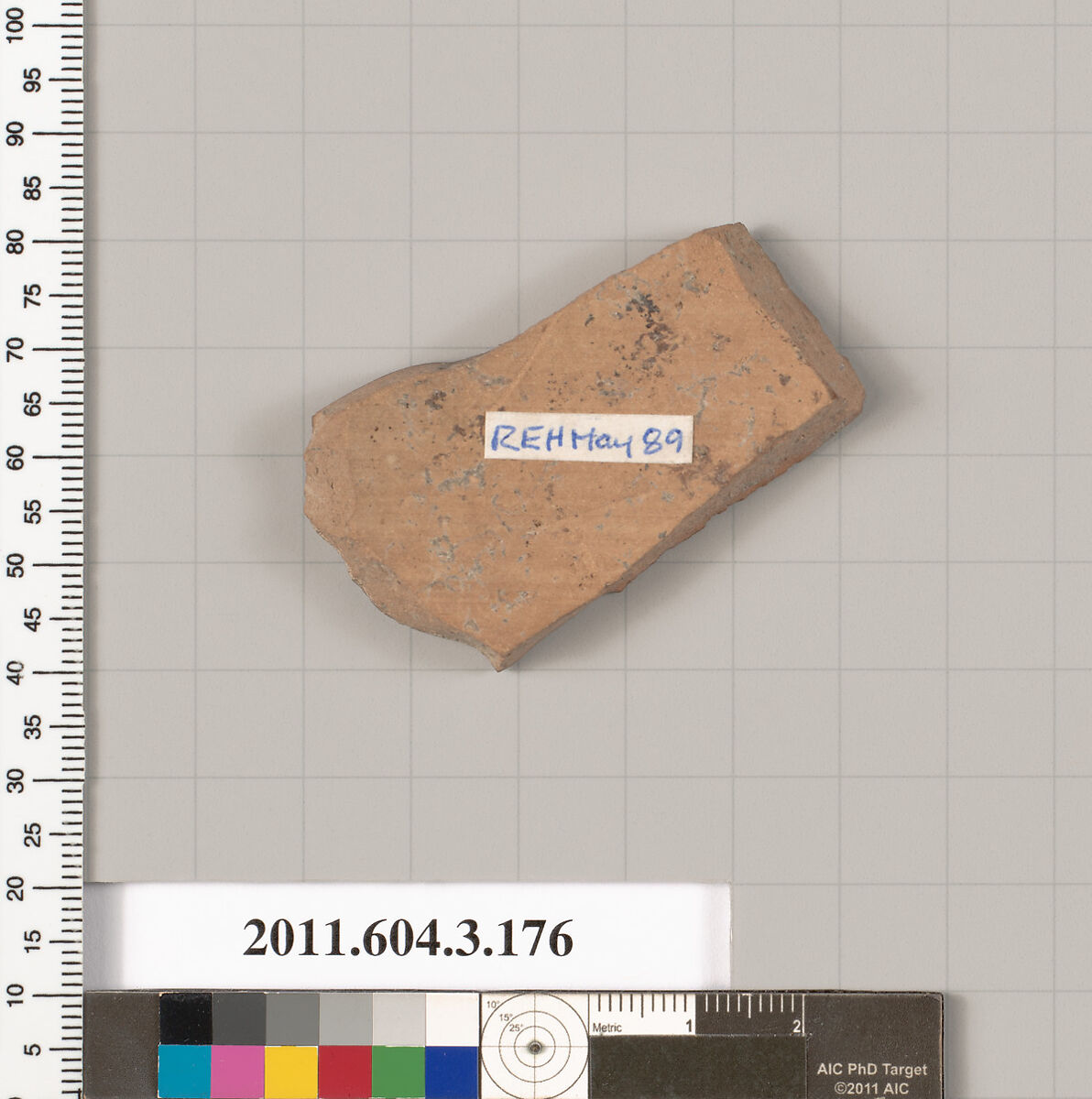 Terracotta fragment of an amphora (jar), Terracotta, Greek, Attic
