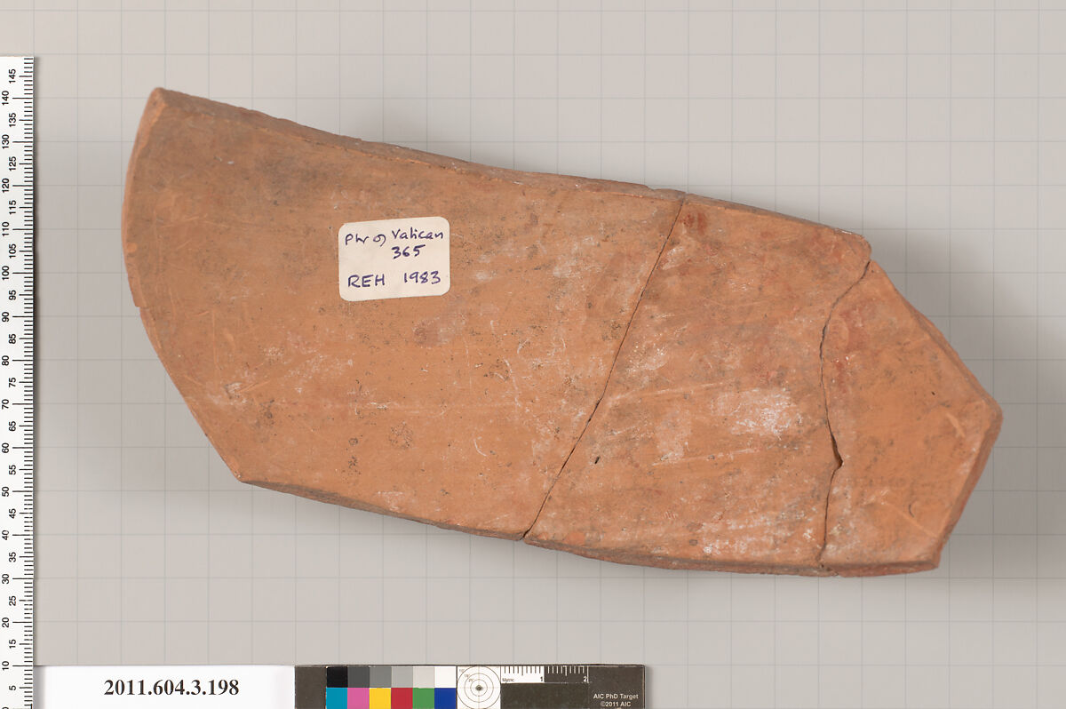 Terracotta fragment of a neck-amphora (jar), Attributed to the Painter of Vatican 365, Terracotta, Greek, Attic