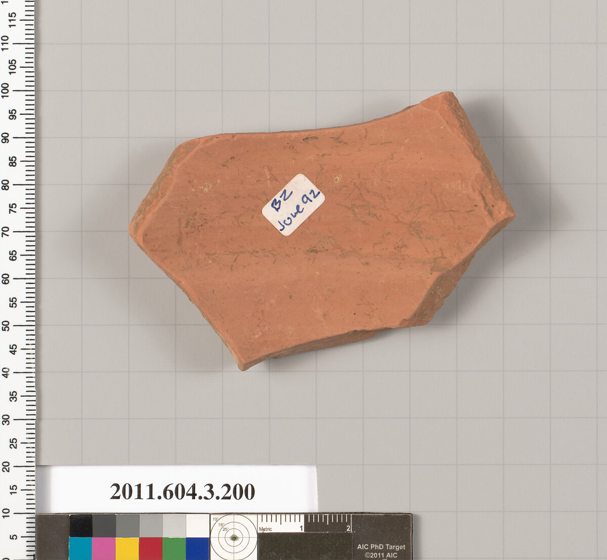Terracotta fragment of a neck-amphora (jar), Terracotta, Greek, Attic