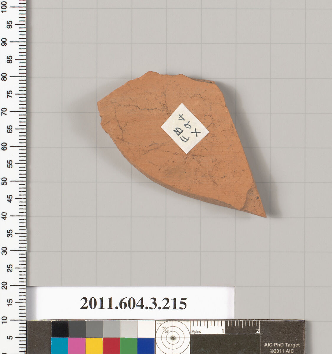 Terracotta fragment of a neck-amphora of Nicosthenic shape (jar), Terracotta, Greek, Attic