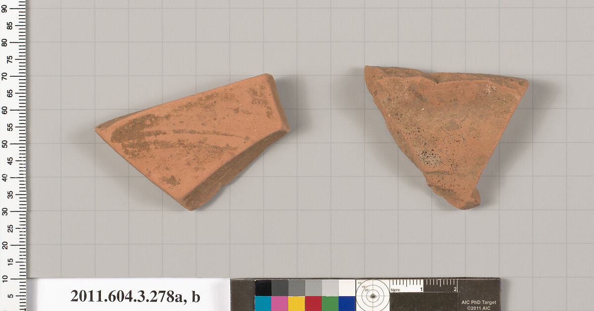 Terracotta fragments of amphorae (jars), Terracotta, Greek, Attic