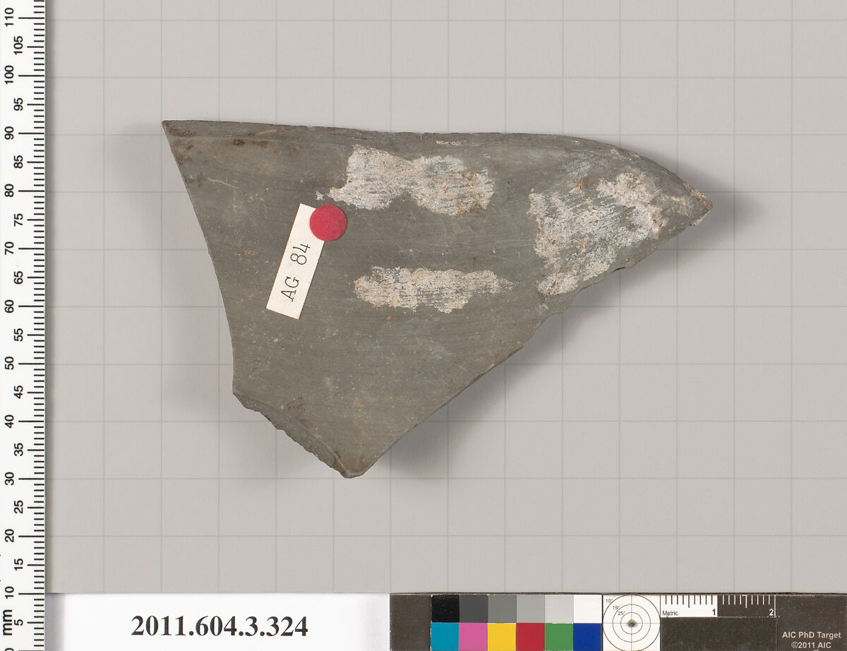 Terracotta fragment of a neck-amphora (jar), Terracotta, Greek, Attic