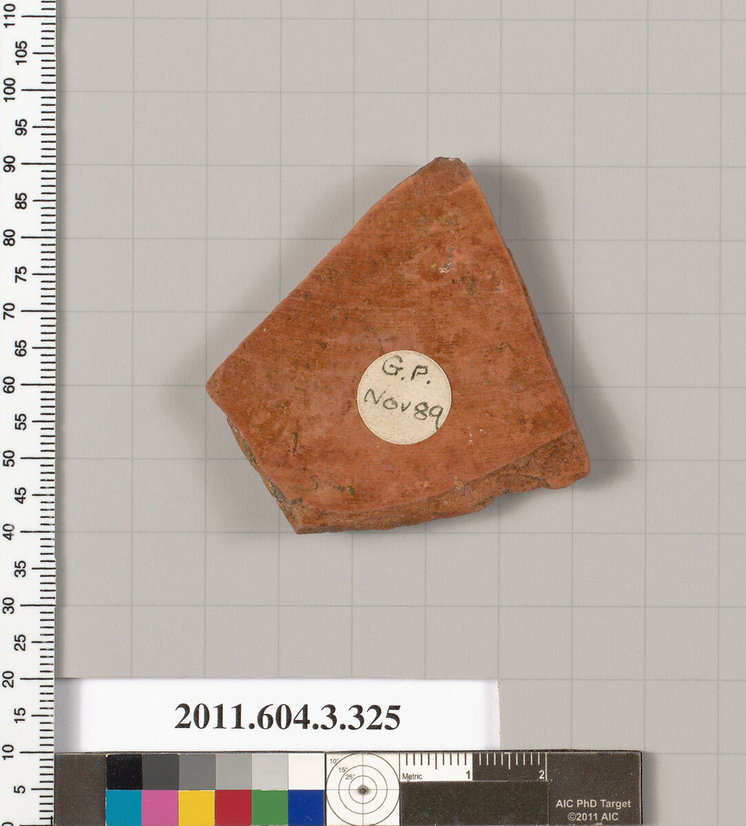 Terracotta fragment of a neck-amphora (jar), Terracotta, Greek, Attic