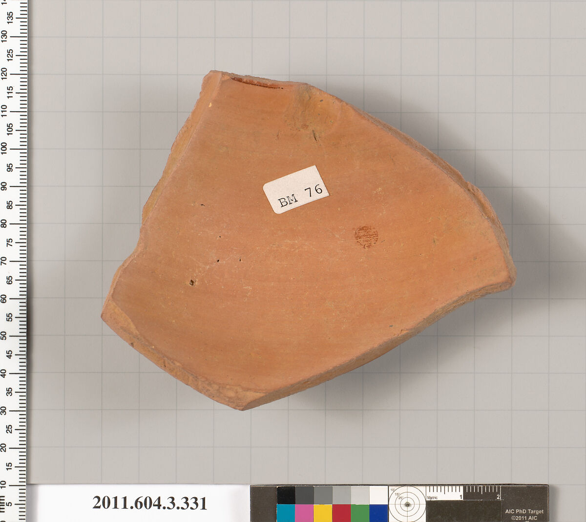 Terracotta fragment of a neck-amphora (jar), Terracotta, Greek, Attic