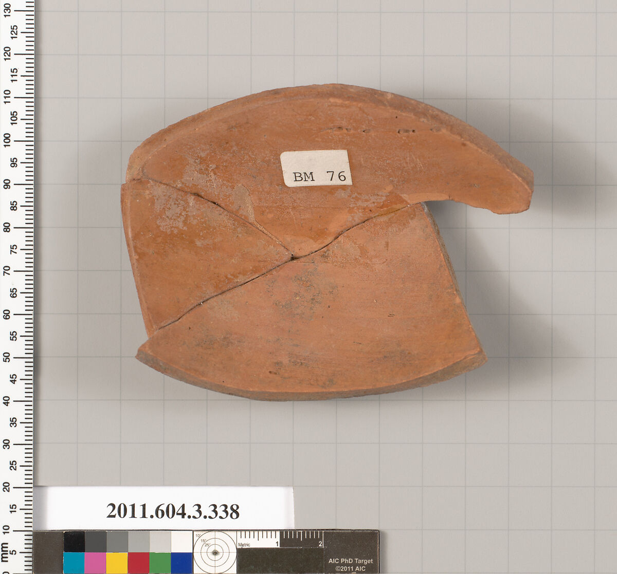 Terracotta fragment of a neck-amphora (jar), Terracotta, Greek, Attic