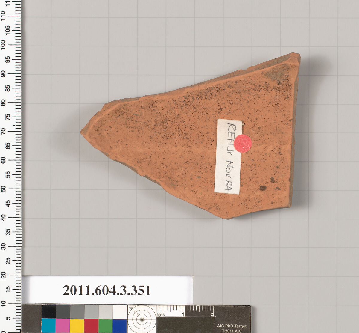 Terracotta fragment of a neck-amphora (jar), Terracotta, Greek, Attic