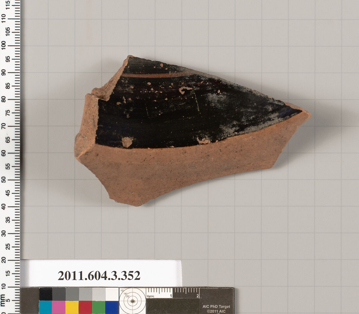 Terracotta fragment of a neck-amphora (jar), Terracotta, Greek, Attic
