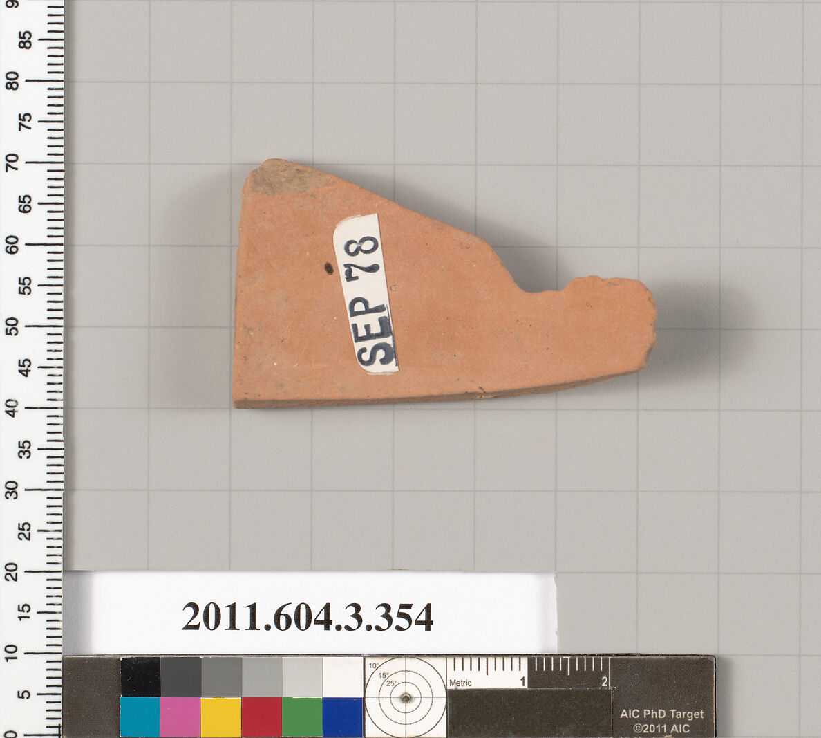 Terracotta fragment of a neck-amphora (jar), Terracotta, Greek, Attic