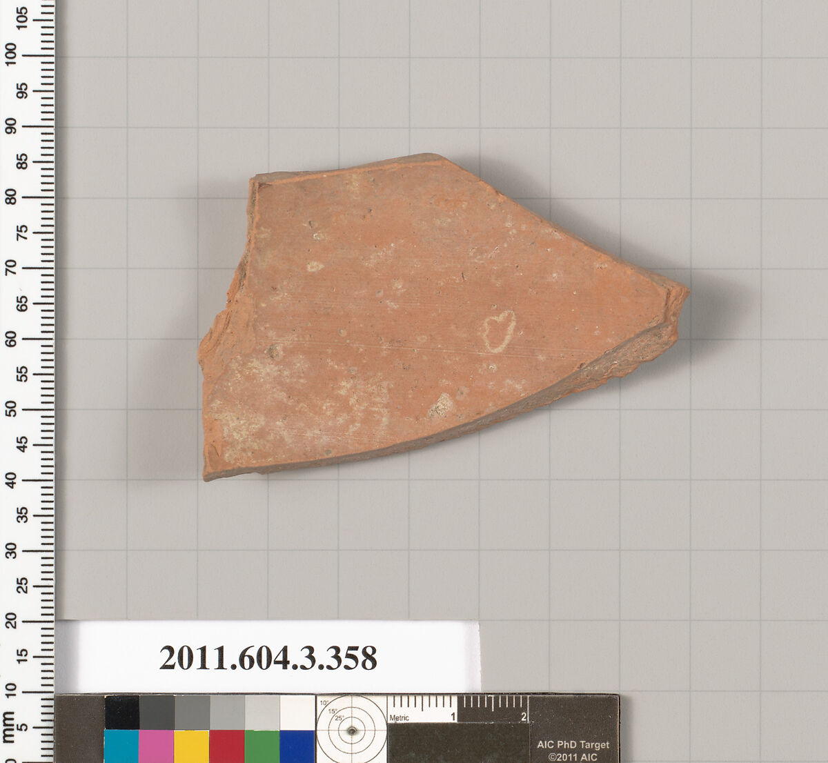 Terracotta fragment of a neck-amphora (jar), Terracotta, Greek, Attic