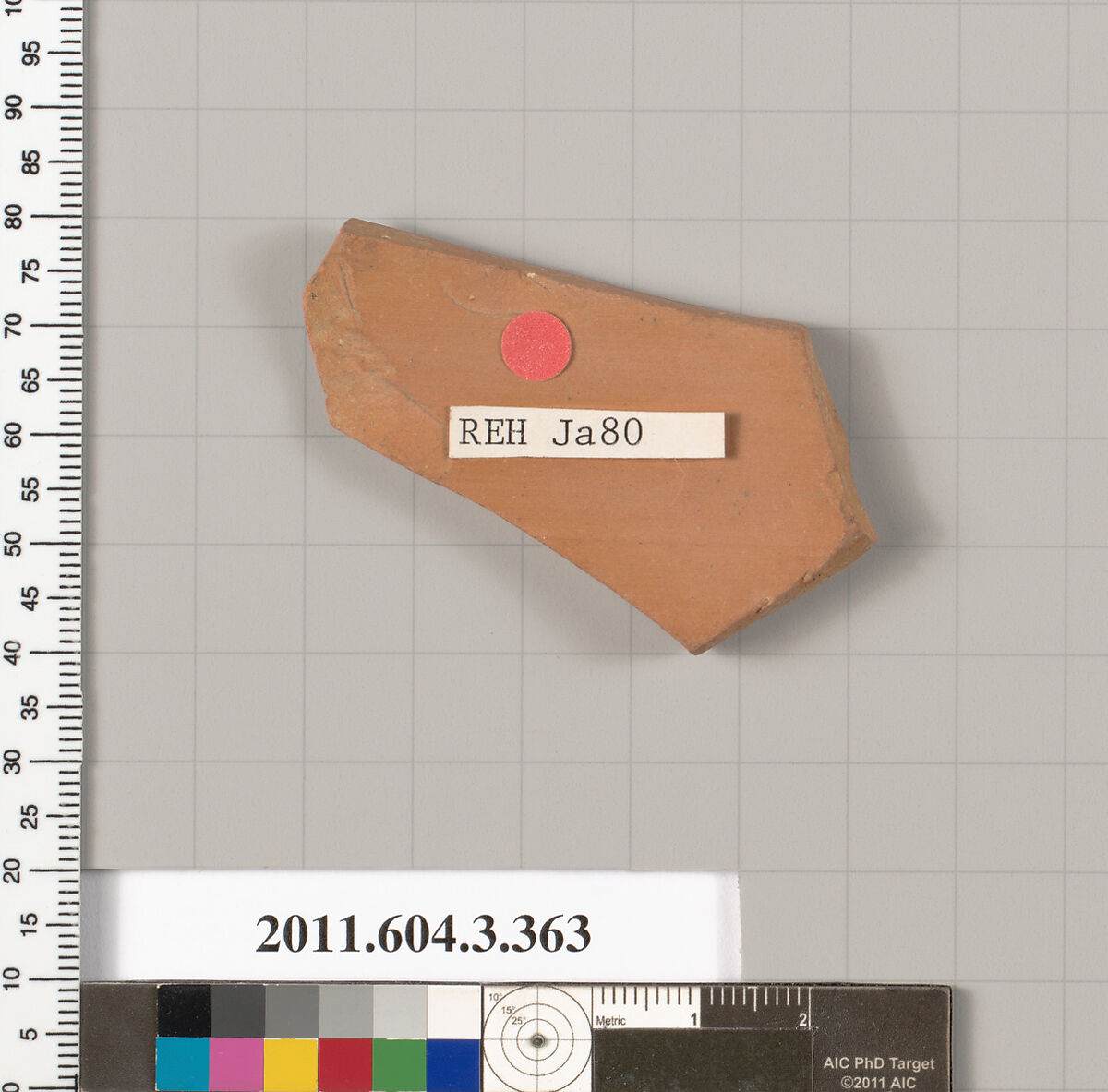 Terracotta fragment of a neck-amphora (jar), Terracotta, Greek, Attic