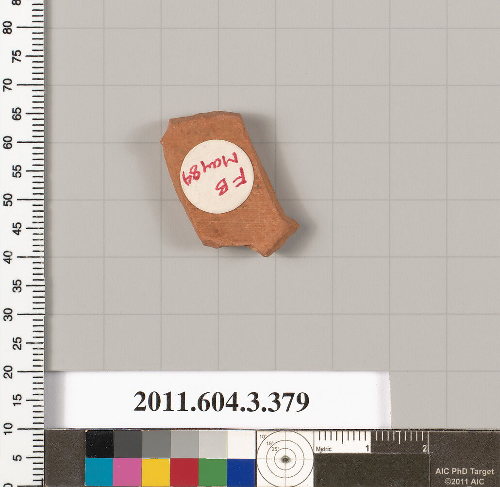 Terracotta fragment of a neck-amphora (jar), Terracotta, Greek, Attic