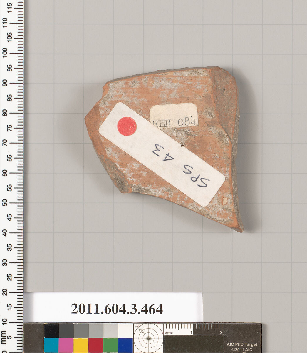 Terracotta fragment of an amphora (jar)?, Terracotta, Greek, Attic