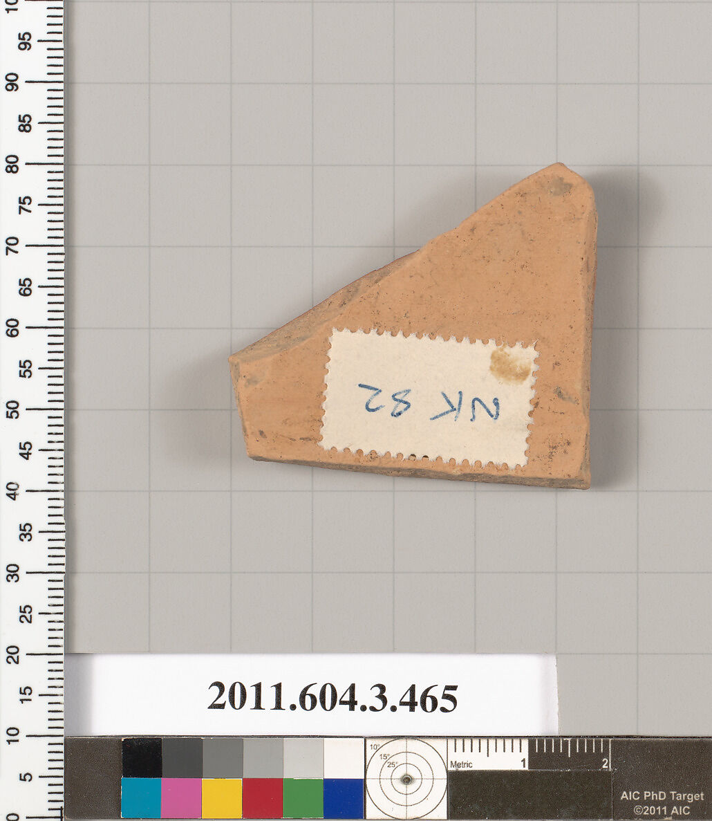 Terracotta fragment of an amphora (jar)?, Terracotta, Greek, Attic