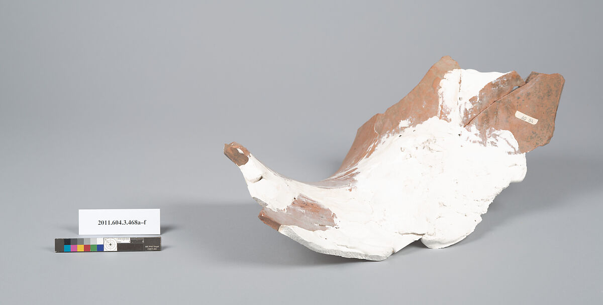 Terracotta fragments of an amphora (jar), Terracotta, Greek, Attic