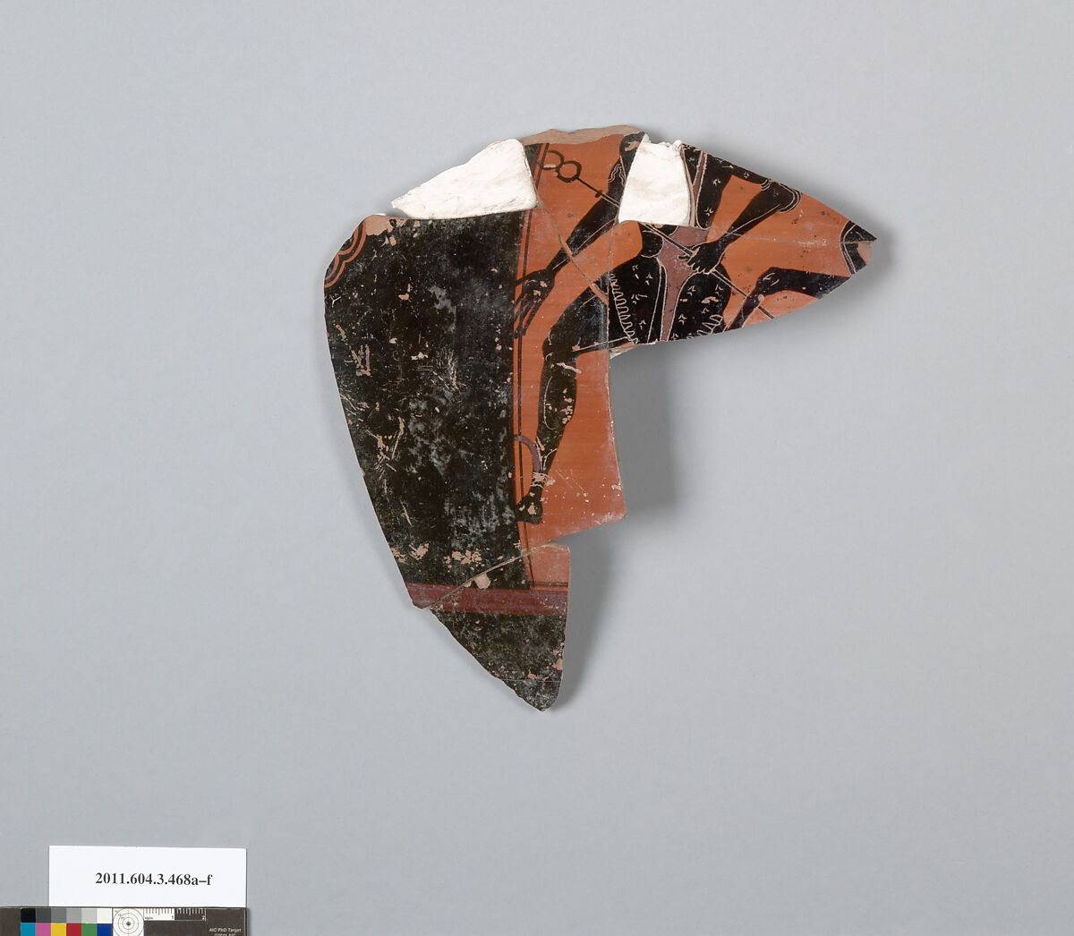 Terracotta fragments of an amphora (jar), Terracotta, Greek, Attic