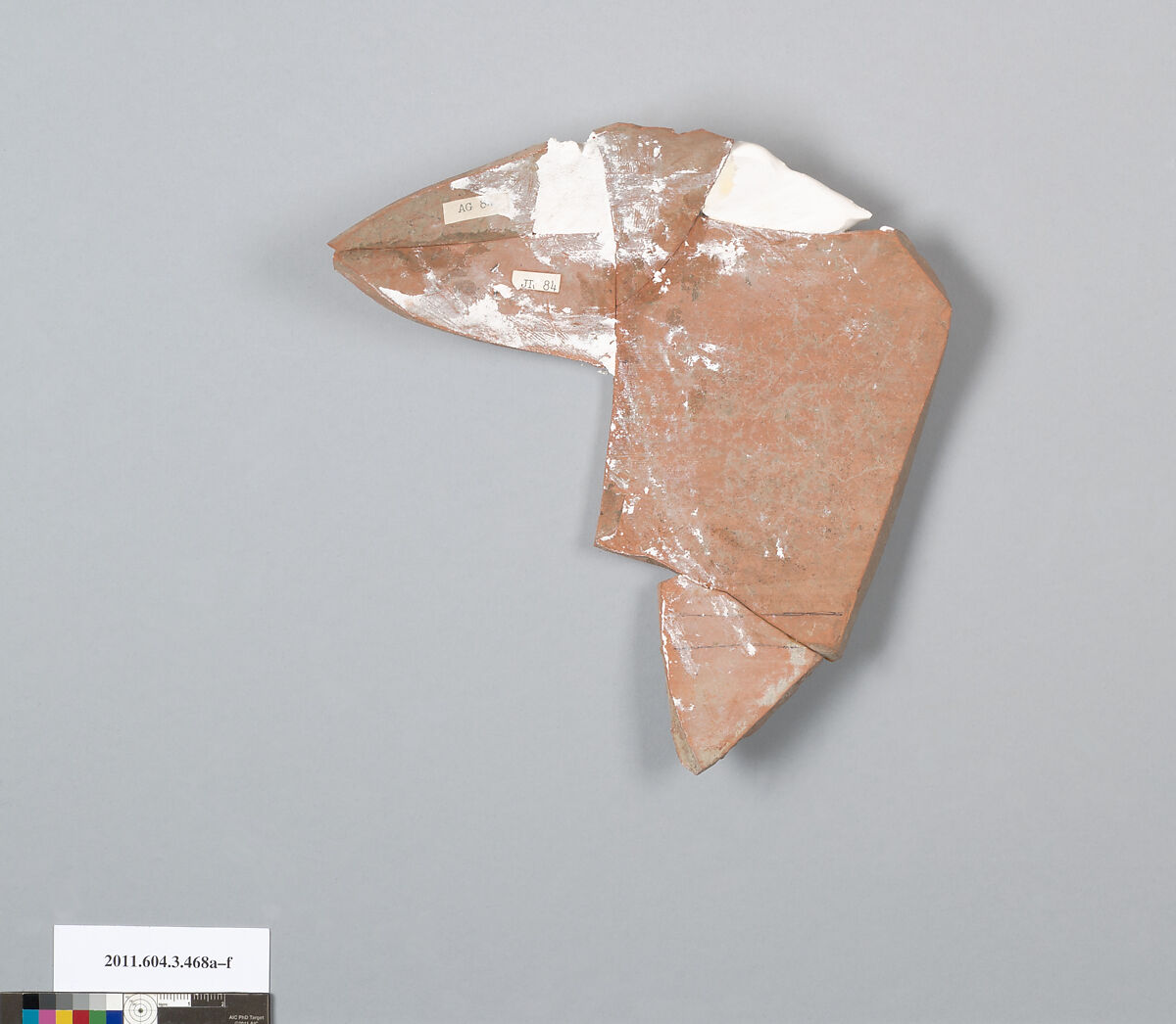 Terracotta fragments of an amphora (jar), Terracotta, Greek, Attic