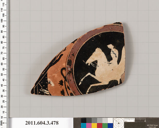Terracotta fragment of a neck-amphora of Panathenaic shape