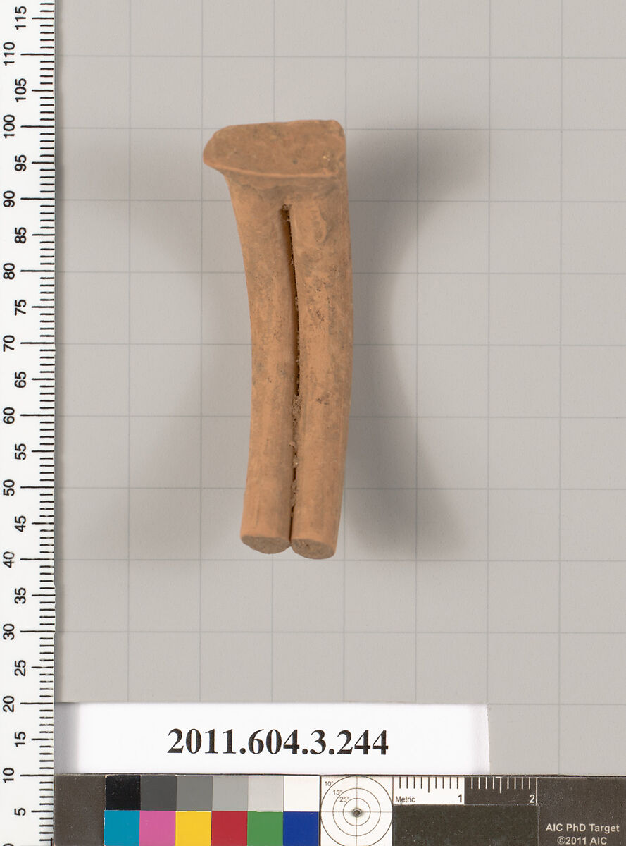 Terracotta fragment of an oinochoe (jug), Terracotta, Greek, Attic