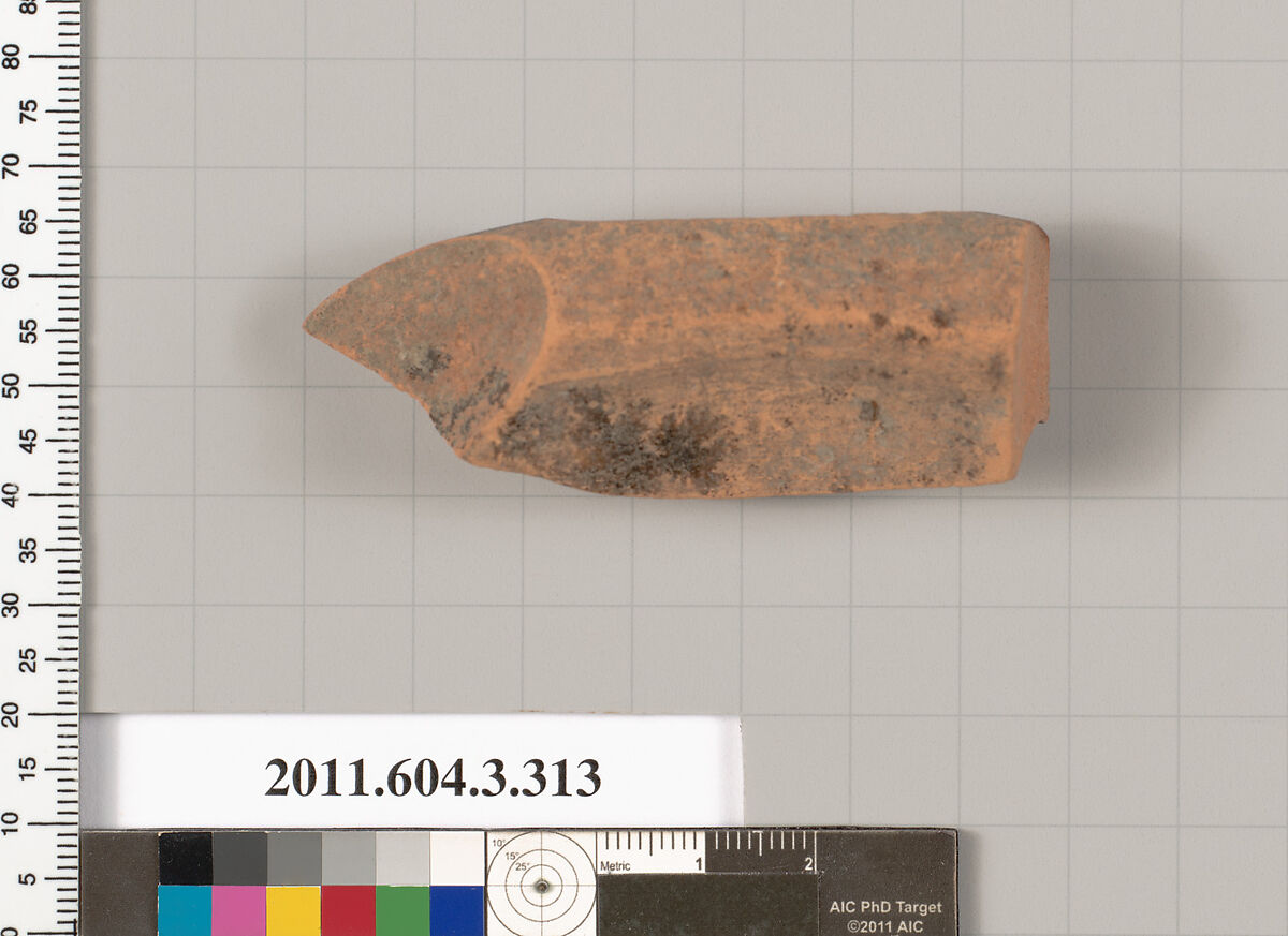 Terracotta fragment of a calyx-krater (bowl for mixing wine and water)?, Terracotta, Greek, Attic