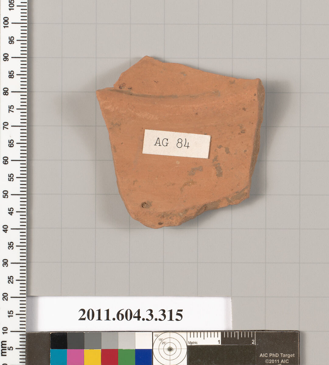 Terracotta fragment of an neck-amphora (jar)?, Terracotta, Greek, Attic