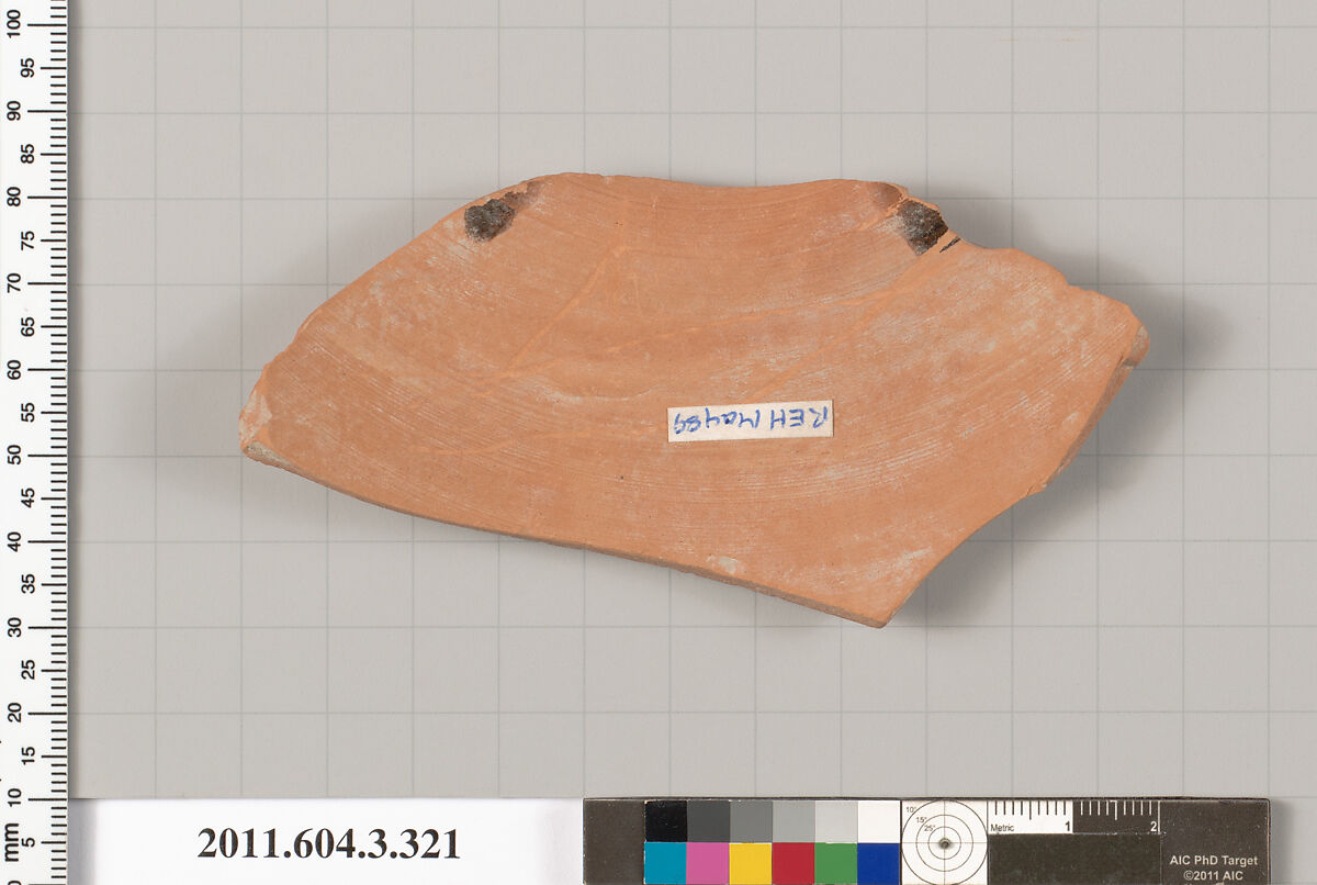 Terracotta fragment of a neck-amphora (jar), Terracotta, Greek, Attic